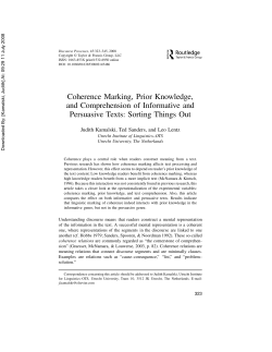 and Comprehension of Informative and Persuasive Texts: Sorting