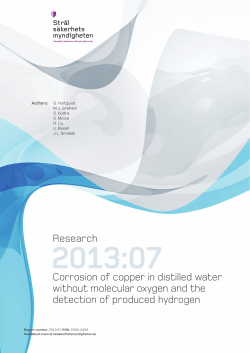 Corrosion of copper in distilled water without molecular oxygen and
