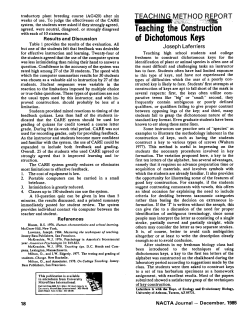 Teaching the Construction of Dichotomous Keys