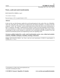 ECORFAN Journal Poetry, youth and social transformation