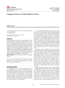 Language of Flowers in Emily Dickinson`s Poetry