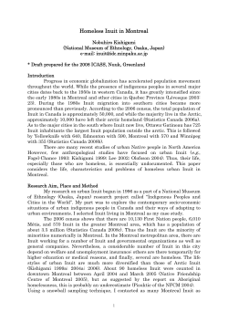 Homeless Inuit in Montreal, Canada.