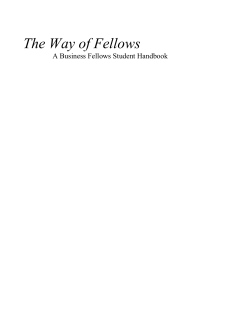 Baylor Business Fellows Handbook