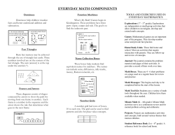Everyday Math Parent Trifold