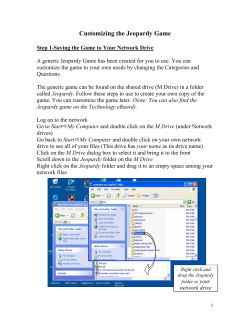 Customizing the Jeopardy Game