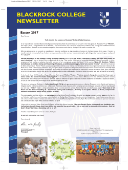 Easter 2017 Newsletter