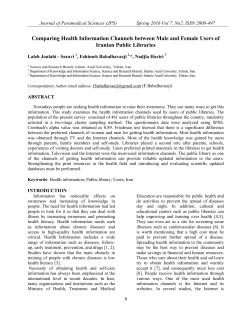 Comparing Health Information Channels between Male
