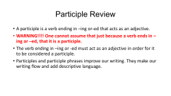 Participle Review