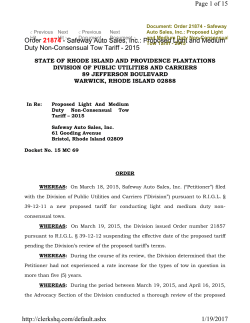 Order 21874 Duty Non-Consensual Tow Tariff