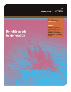 Benefits needs by generation