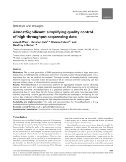 AlmostSignificant: simplifying quality control of high