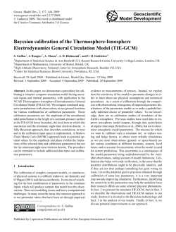 Bayesian calibration of the Thermosphere-Ionosphere
