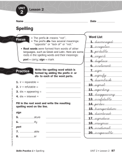 Spelling