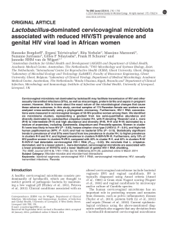 Lactobacillus-dominated cervicovaginal microbiota