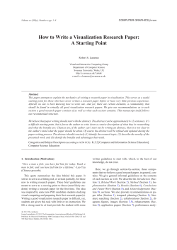 How to Write a Visualization Research Paper