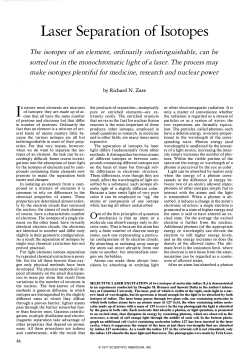 Laser Separation of Isotopes