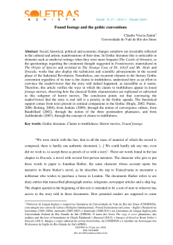 Found footage and the gothic conventions