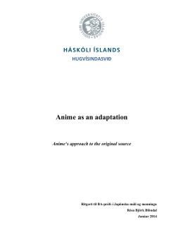 Anime as an adaptation