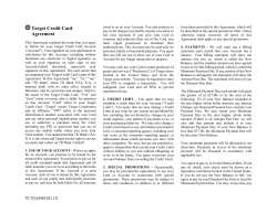 Target Credit Card Agreement
