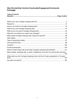 Carnegie - Have your say Glen Eira