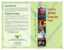 Agronomy Feeds the World - Career Placement Center