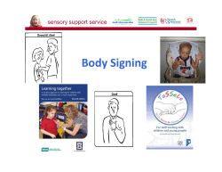 Body Signing - Special School Inset [Compatibility Mode]