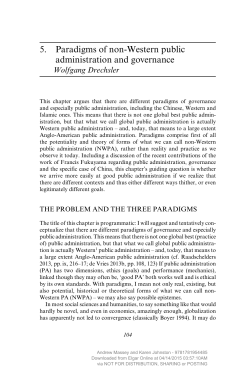 5. Paradigms of non- Western public administration and governance
