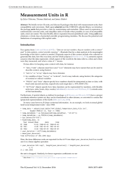 Measurement Units in R - The R Journal