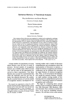 Sentence Memory: A Theoretical Analysis