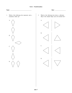 Unit 2: Transformations