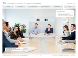 Cisco TelePresence Endpoints Deployment Guide for CUCM 11.0.1