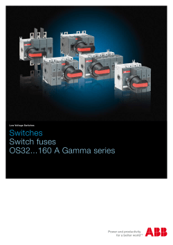 Switches Switch fuses OS32...160 A Gamma series