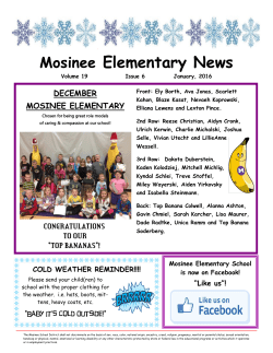 January 2016 - Mosinee School District