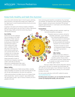 Summer 2014 - Advocare Vernon Pediatrics