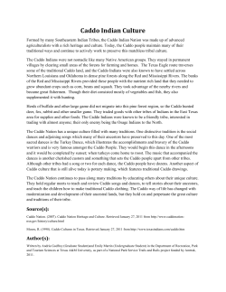 Caddo Indian Culture Transcript
