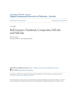 Bull Genetics: Purebreds, Composites, Full-sibs and Half-sibs