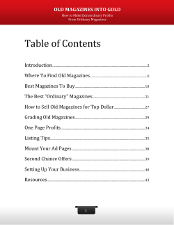 old magazines into gold
