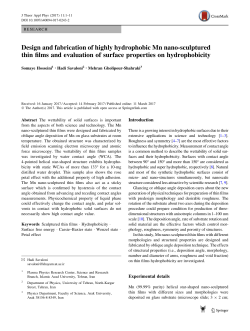 Design and fabrication of highly hydrophobic Mn