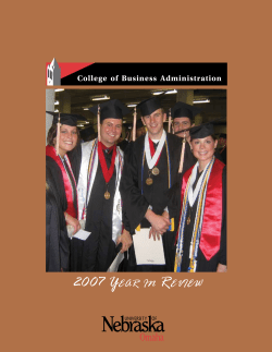 2007 Year in review - College of Business Administration