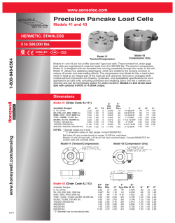 Precision Pancake Load Cells