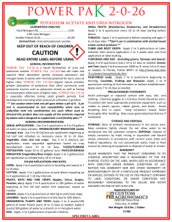 Label - Custom Agronomics