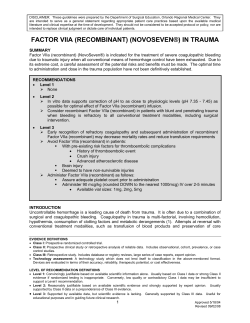 factor viia (recombinant) (novoseven&reg;) in trauma