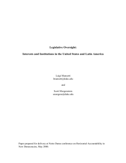 Legislative Oversight - University of Notre Dame