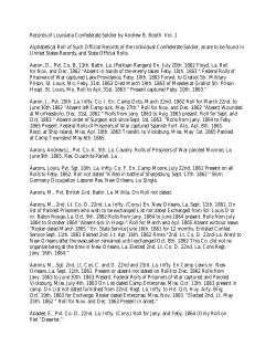 Records of Louisiana Confederate Soldiers