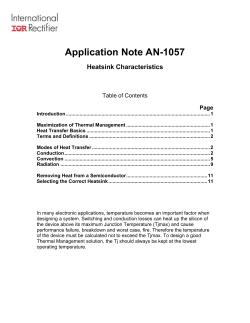 Application Note AN-1057 Heatsink Characteristics