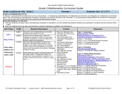 Grade 3 Mathemafics Curriculum Guide