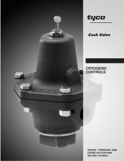 Cash Valve - Cryogenic Controls