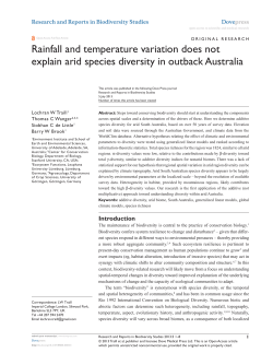 Rainfall and temperature variation does not explain arid species