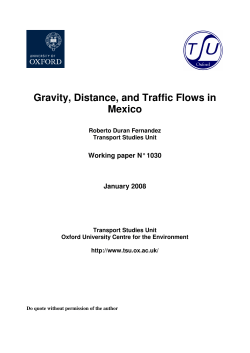 Gravity, Distance, and Traffic Flows in Mexico