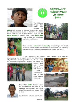 L`ESPERANCE Children`s Village San Mateo Bolivia